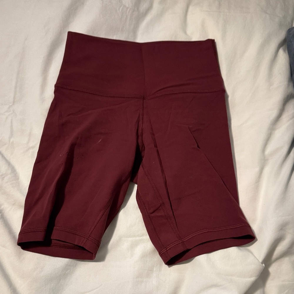 Lululemon Athletica Maroon Bike Shorts